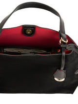 Black Suede-Style Handbag